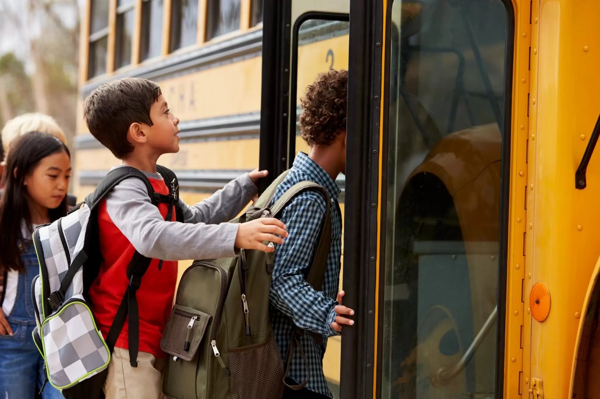 Kids Boarding School Bus