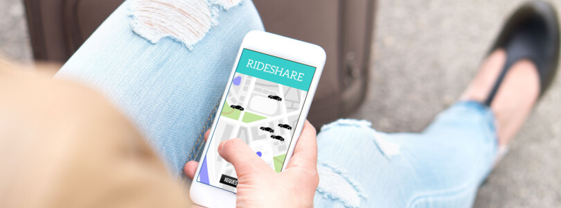 using rideshare app